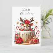 kerstcadeau feestdagenkaart (Staand voorkant)