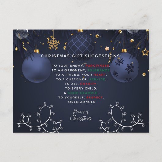 kerstcadeau feestdagenkaart (Voorkant)