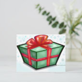 kerstcadeau feestdagenkaart (Staand voorkant)