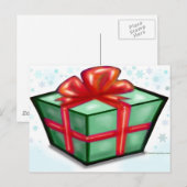 kerstcadeau feestdagenkaart (Voorkant / Achterkant)