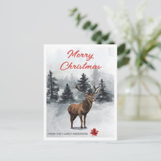 kerstcadeau feestdagenkaart (Staand voorkant)