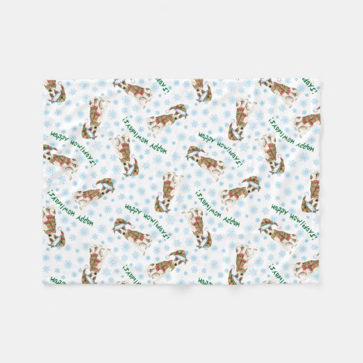 kerstcadeau fleece deken (Voorkant (Horizontaal))