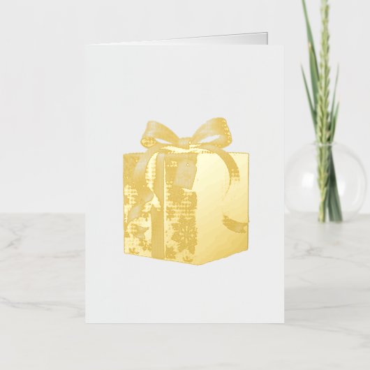 Kerstcadeau Folie Feestdagenkaart (Voorkant)