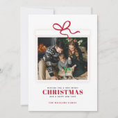 Kerstcadeau foto op maat feestdagenkaart (Voorkant)