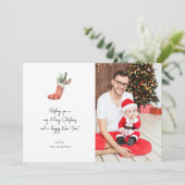 kerstcadeau foto Verti kerstkaart (Staand voorkant)