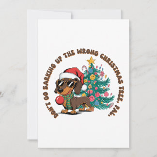 Kerstcadeau ga niet blaffen feestdagenkaart