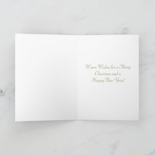 Kerstcadeau gekapte klavermeisje kerstkaart feestdagen kaart (Binnen)