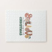 Kerstcadeau gelooft in de kerstavond legpuzzel (Horizontaal)