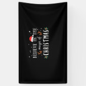 Kerstcadeau gelooft in de kerstavond spandoek (Verticaal)