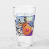 Kerstcadeau Gelukkig rendierglas Glas (Achterkant)
