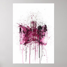 Kerstcadeau Geur Fles 'Bow' Poster