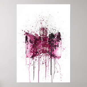 Kerstcadeau Geur Fles 'Bow' Poster