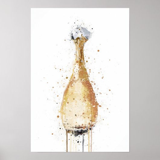 Kerstcadeau Geur Fles 'Goud' Poster (Voorkant)