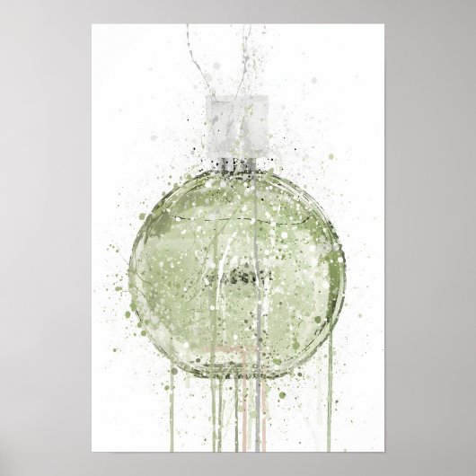 Kerstcadeau Geur Fles 'Lentewijdte' Poster (Voorkant)