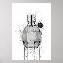 Kerstcadeau Geur Fles 'Miss Mauve' Poster