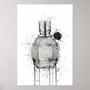 Kerstcadeau Geur Fles 'Miss Mauve' Poster