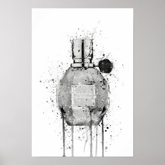 Kerstcadeau Geur Fles 'Miss Mauve' Poster (Voorkant)