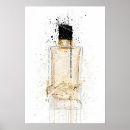 Kerstcadeau Geur Fles 'Platinum Gold' Poster