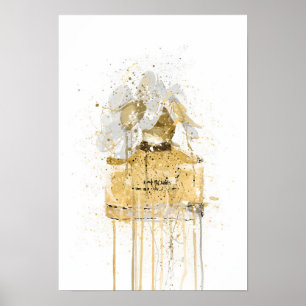 Kerstcadeau Geurflacon 'Geel' Poster