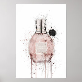 Kerstcadeau Geurflacon 'Pink Mauve' Poster