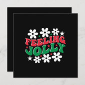Kerstcadeau Gevoel Jolly Kaart (Voorkant / Achterkant)