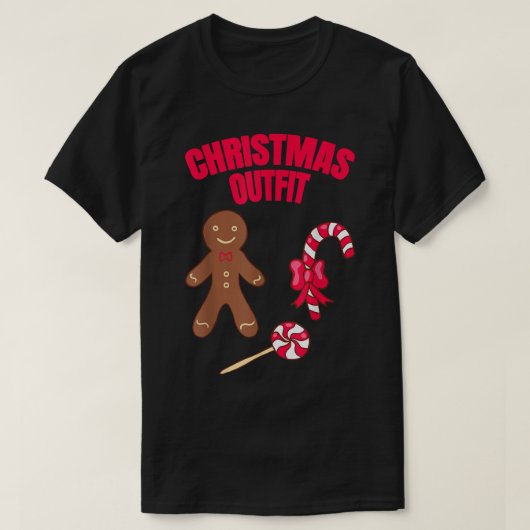 kerstcadeau Gingerbrood bakkerijsnoep T-shirt (Design voorkant)