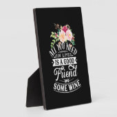 Kerstcadeau | Goede vriend en wat wijn Fotoplaat (Zijkant)