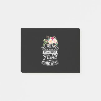 Kerstcadeau | Goede Vriend En Wat Wijn Post-it® Notes