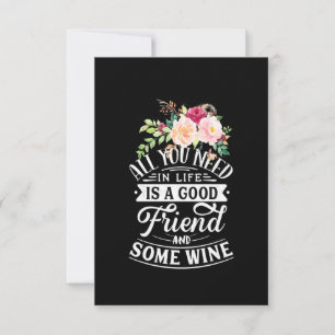 Kerstcadeau Goede Vriend En Wat Wijn RSVP Kaartje