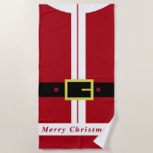 Kerstcadeau Grappige Santa Beach handdoek (Voorkant)