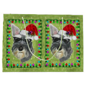 kerstcadeau groot - Schnauzer Groot Cadeauzakje (Achterkant)