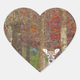 kerstcadeau hart sticker