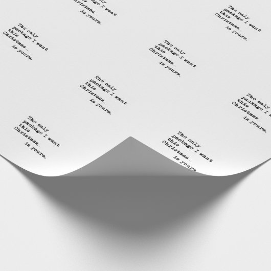 kerstcadeau, HET ENIGE PAKKET DAT IK WIL Cadeaupapier (Hoek)