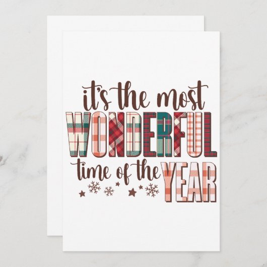 Kerstcadeau Het Is De Leukste Tijd Van Het Jaar Kaart (Voorkant / Achterkant)