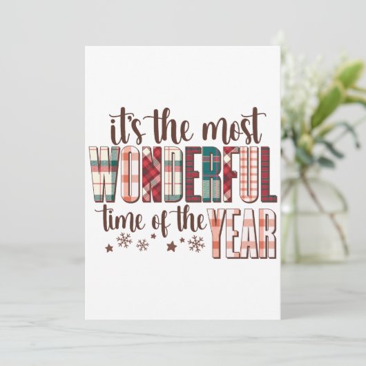 Kerstcadeau Het is de mooiste tijd van het jaar Kaart (Staand voorkant)