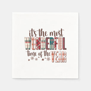 Kerstcadeau Het is de mooiste tijd van het jaar Servet