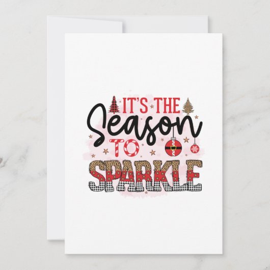 Kerstcadeau Het Is De Tijd Om Te Schitteren Kaart (Voorkant)