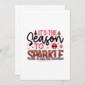 Kerstcadeau Het Is De Tijd Om Te Schitteren Kaart (Voorkant / Achterkant)