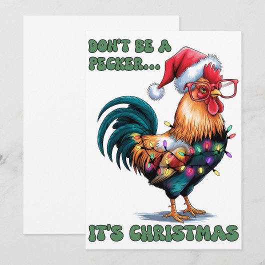 Kerstcadeau Het is een kerst Feestdagenkaart (Voorkant / Achterkant)