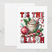 Kerstcadeau Het Is Het Seizoen Hete Chocolade Feestdagenkaart (Voorkant / Achterkant)