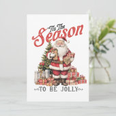 Kerstcadeau Het Is Het Seizoen Kaart (Staand voorkant)