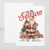 Kerstcadeau Het Is Het Seizoen Kaart (Voorkant / Achterkant)