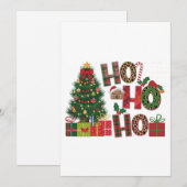 Kerstcadeau Ho Ho Ho Feestdagenkaart (Voorkant / Achterkant)