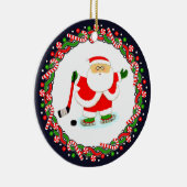 Kerstcadeau-hockey keramische ornament (Rechts)