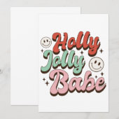 Kerstcadeau Holly Jolly Babe Kaart (Voorkant / Achterkant)