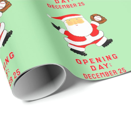 Kerstcadeau honkbal cadeaupapier (Rol Hoek)
