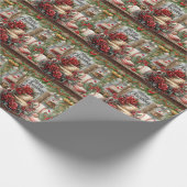 Kerstcadeau honkbal cadeaupapier (Hoek)