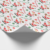 Kerstcadeau honkbal cadeaupapier (Hoek)