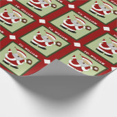 Kerstcadeau honkbal cadeaupapier (Hoek)