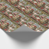 Kerstcadeau honkbal cadeaupapier (Hoek)